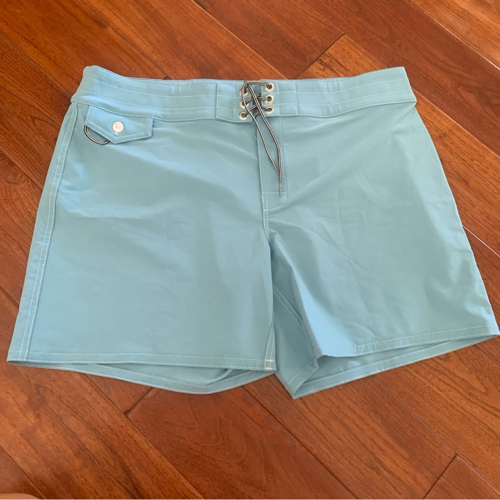 Birdwell Women's 400 Board Shorts Size 16 Light Blue Lightweight Surf Beach $100